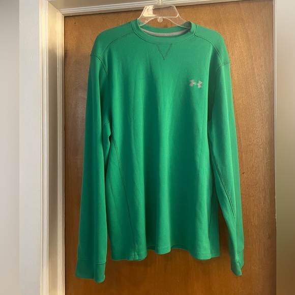 Under Armour Other - Under Armour Men’s Cold Gear Loose Fit Green Crew Neck Long Sleeve Shirt